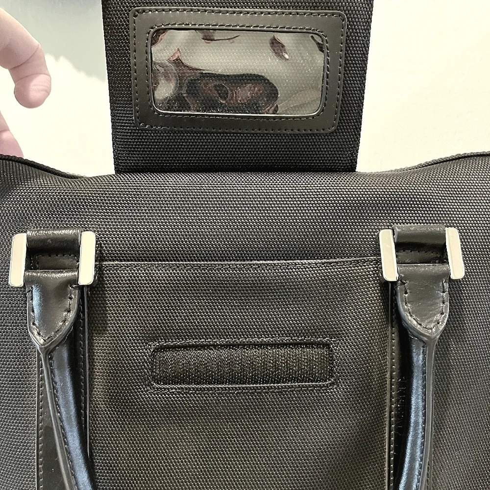Gianfranco Ferre Soft Sided Nylon Briefcase with Leather Trim NWOT